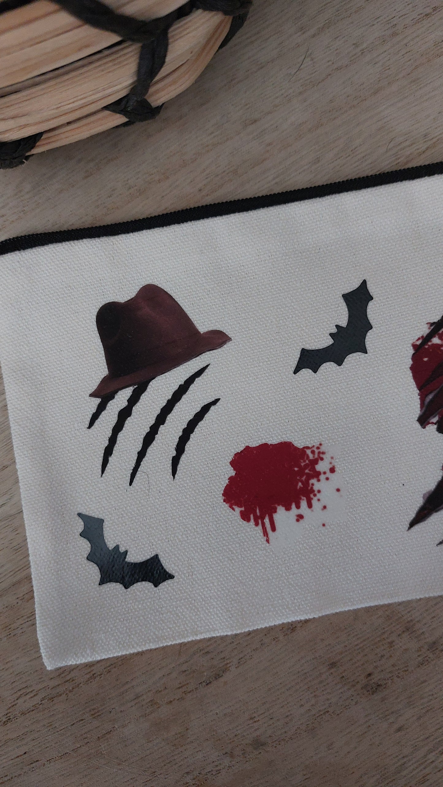 Trousse Horreur Slasher – Style Dark – Pochette Zip