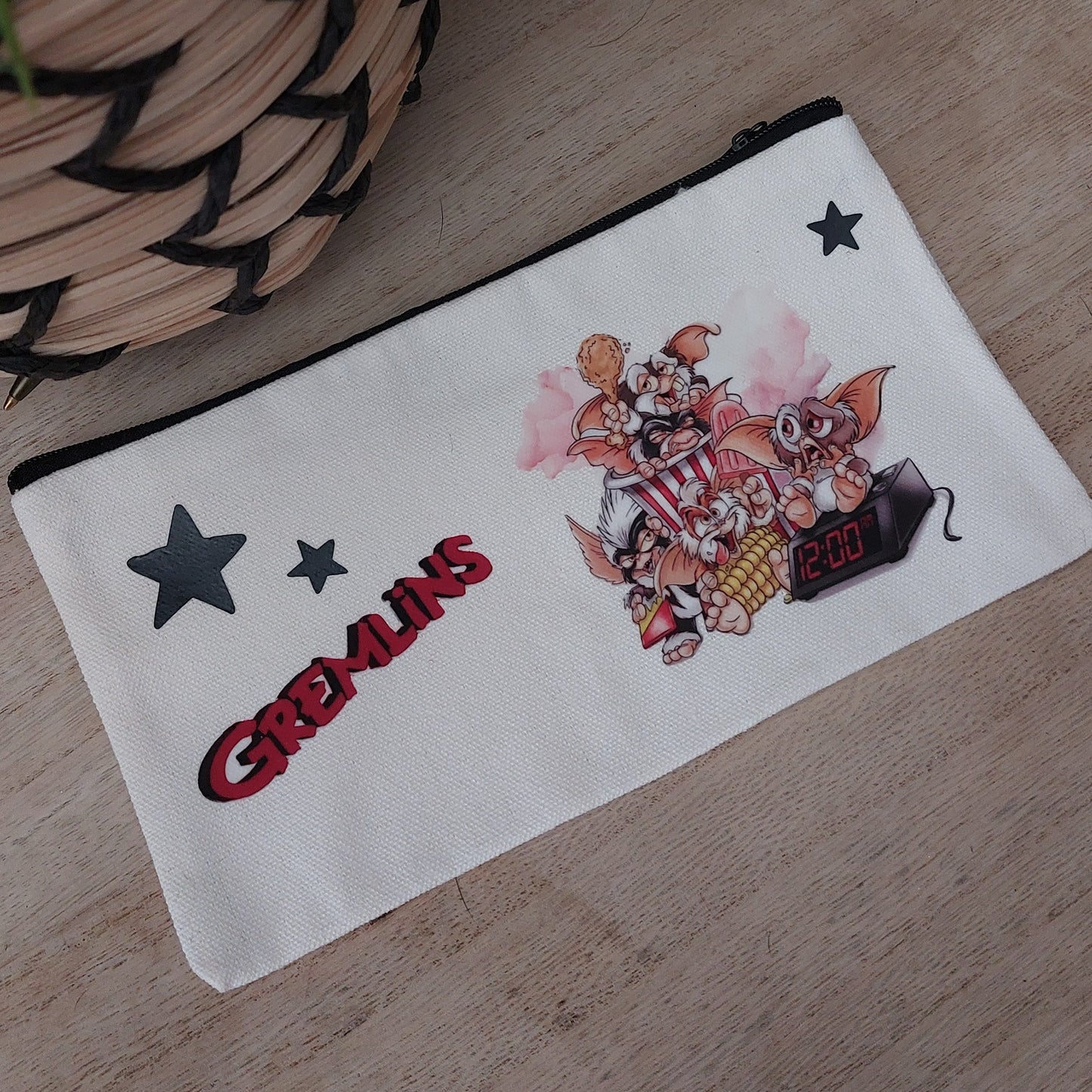 Trousse illustrée Petits Monstres – Style Rétro Geek – Pochette rangement