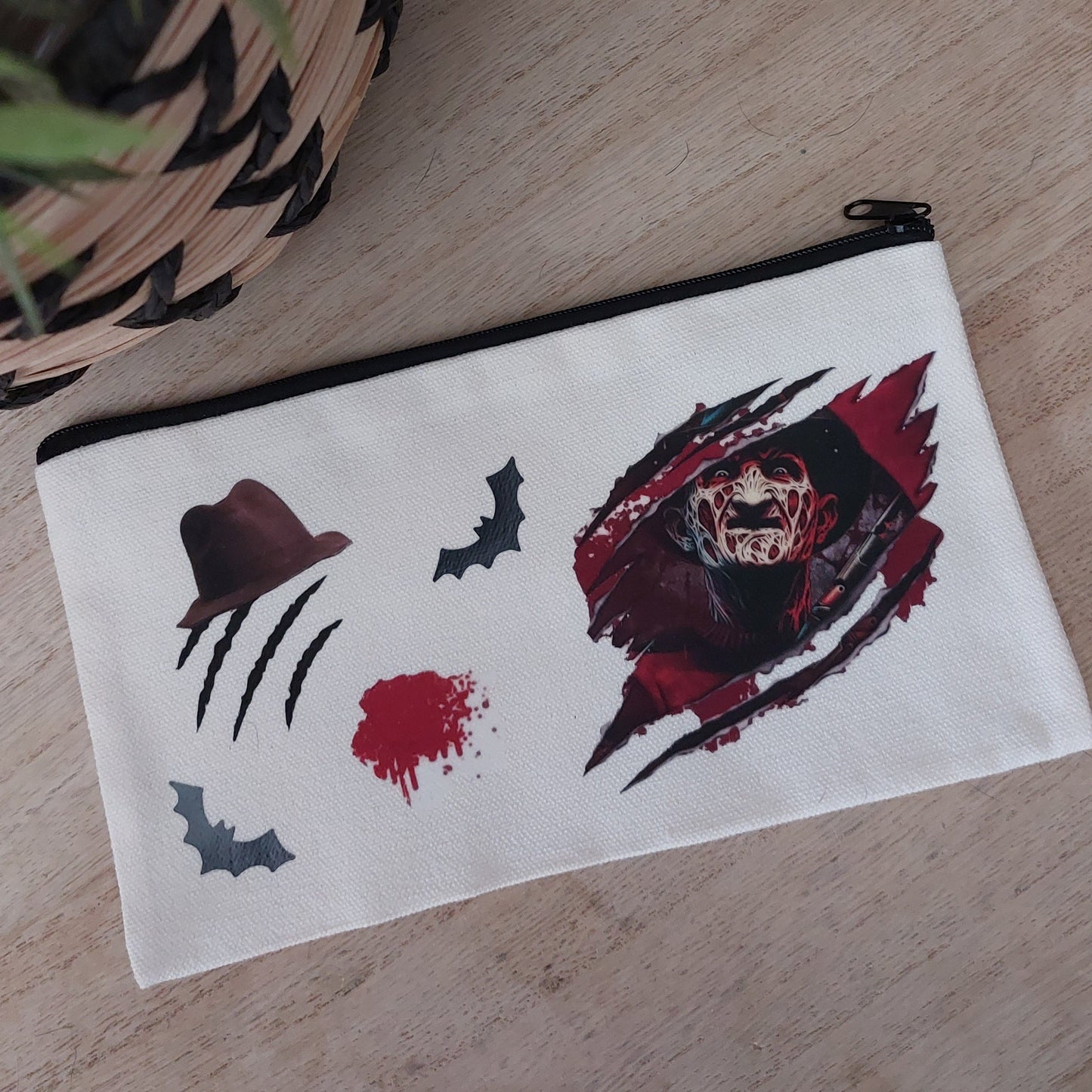 Trousse Horreur Slasher – Style Dark – Pochette Zip