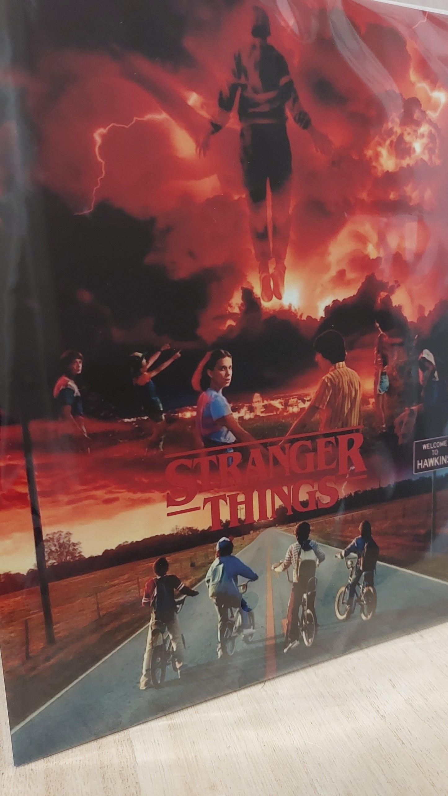 Plaque décorative en métal – Aventure rétro & ciel orageux