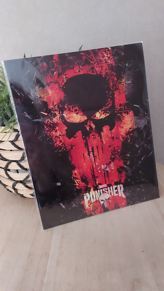 Plaque décorative en métal – Crâne vengeur & art urbain