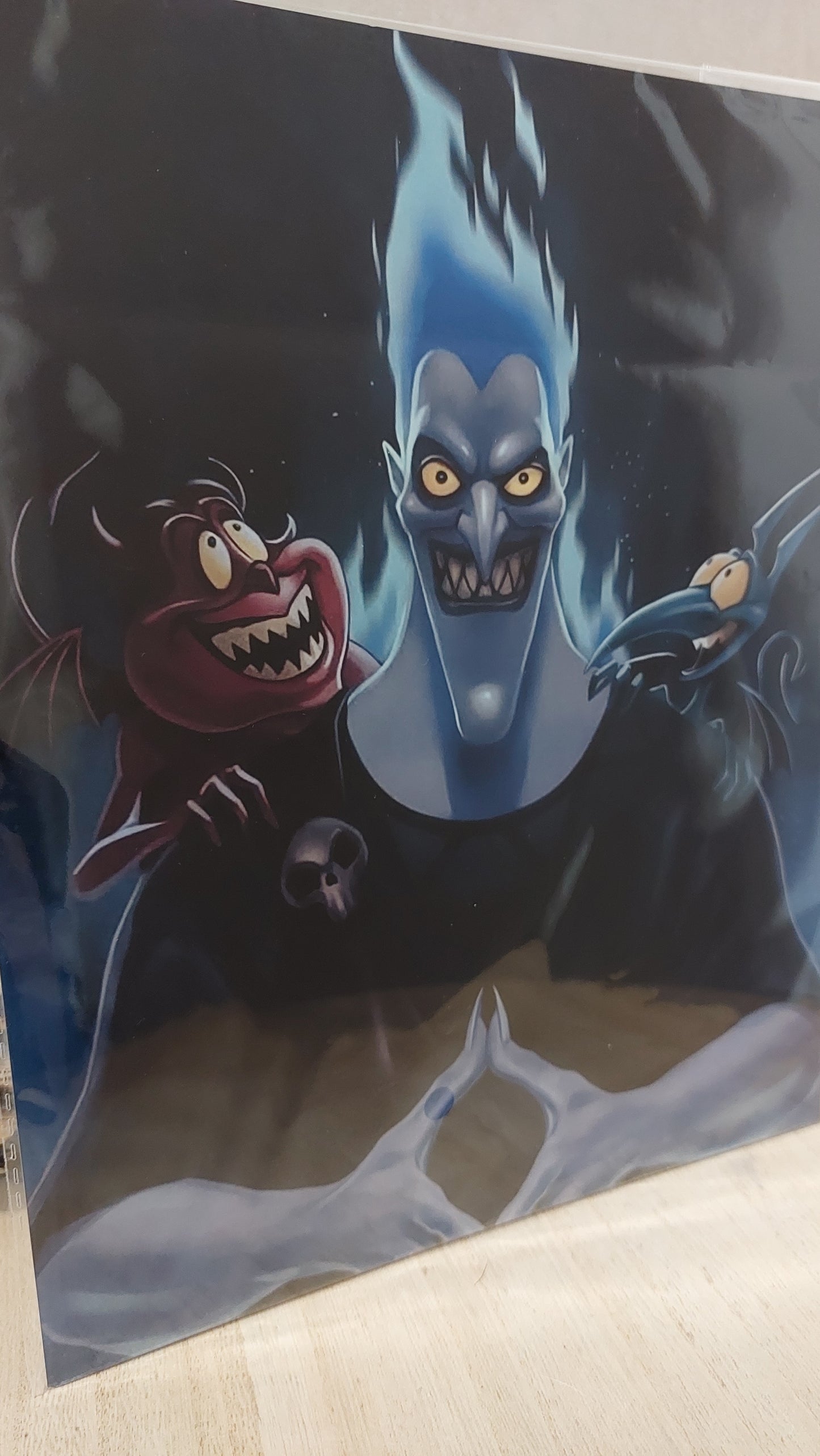 Plaque décorative en métal – Seigneur des Enfers & flamme bleue