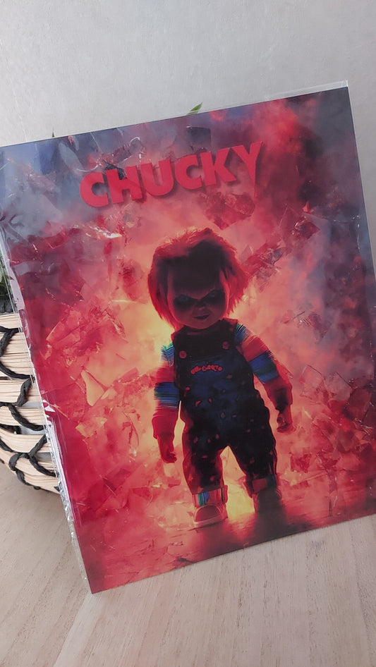 Plaque décorative en métal – Poupée maléfique & horreur cultissime