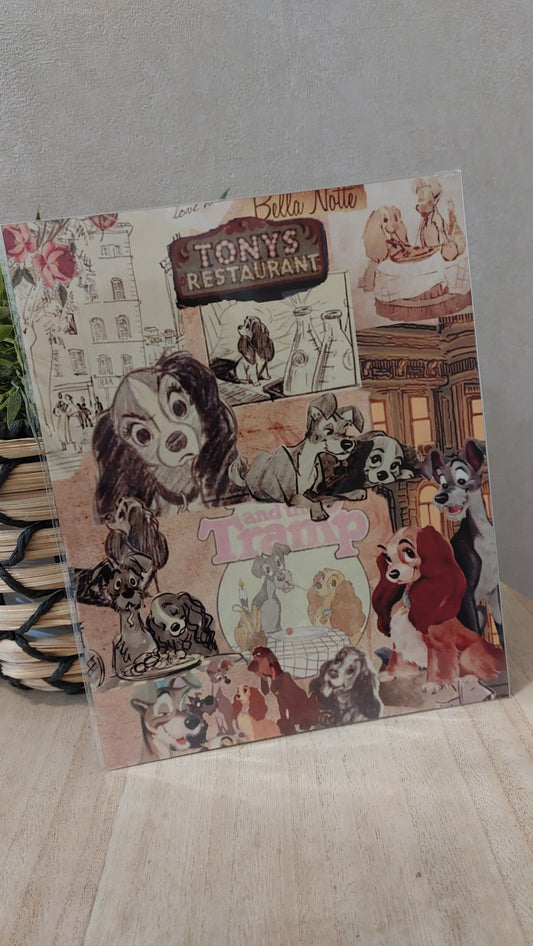 Plaque décorative en métal – Romance canine & dîner à l’italienne