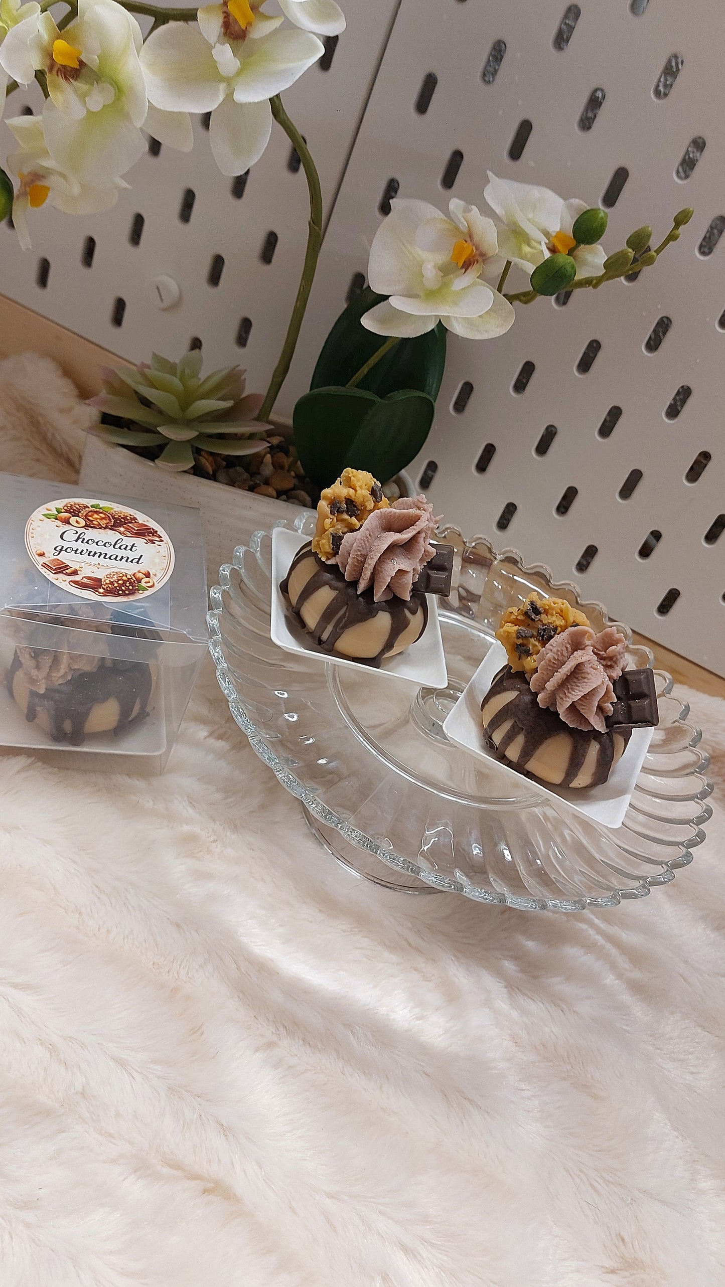 🍫 Fondant Signature “Chocolat Gourmand” – Senteur Rocher Praliné – 50g