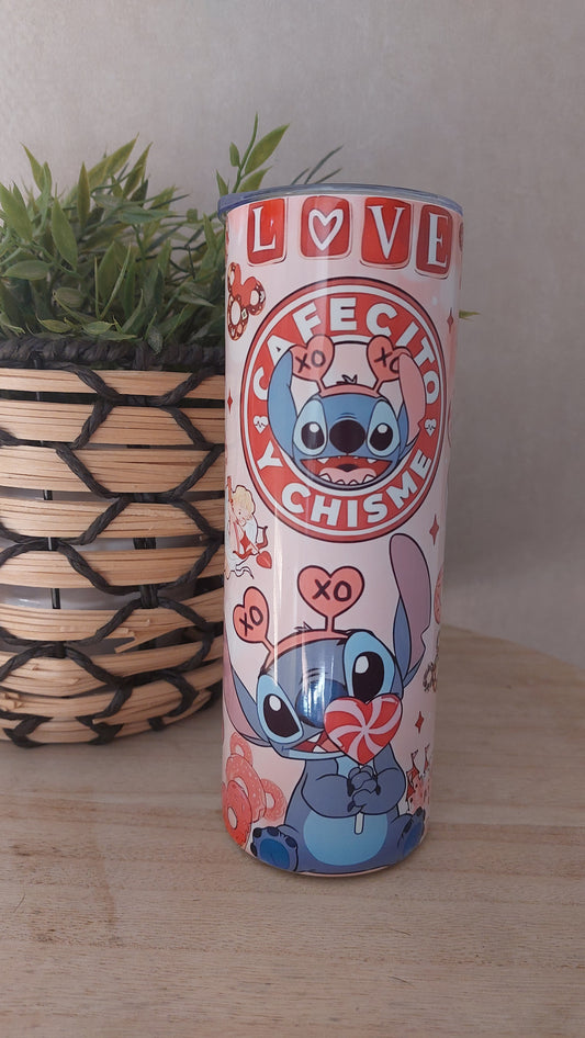 Gobelet isotherme Cafecito y chisme – Créature bleue