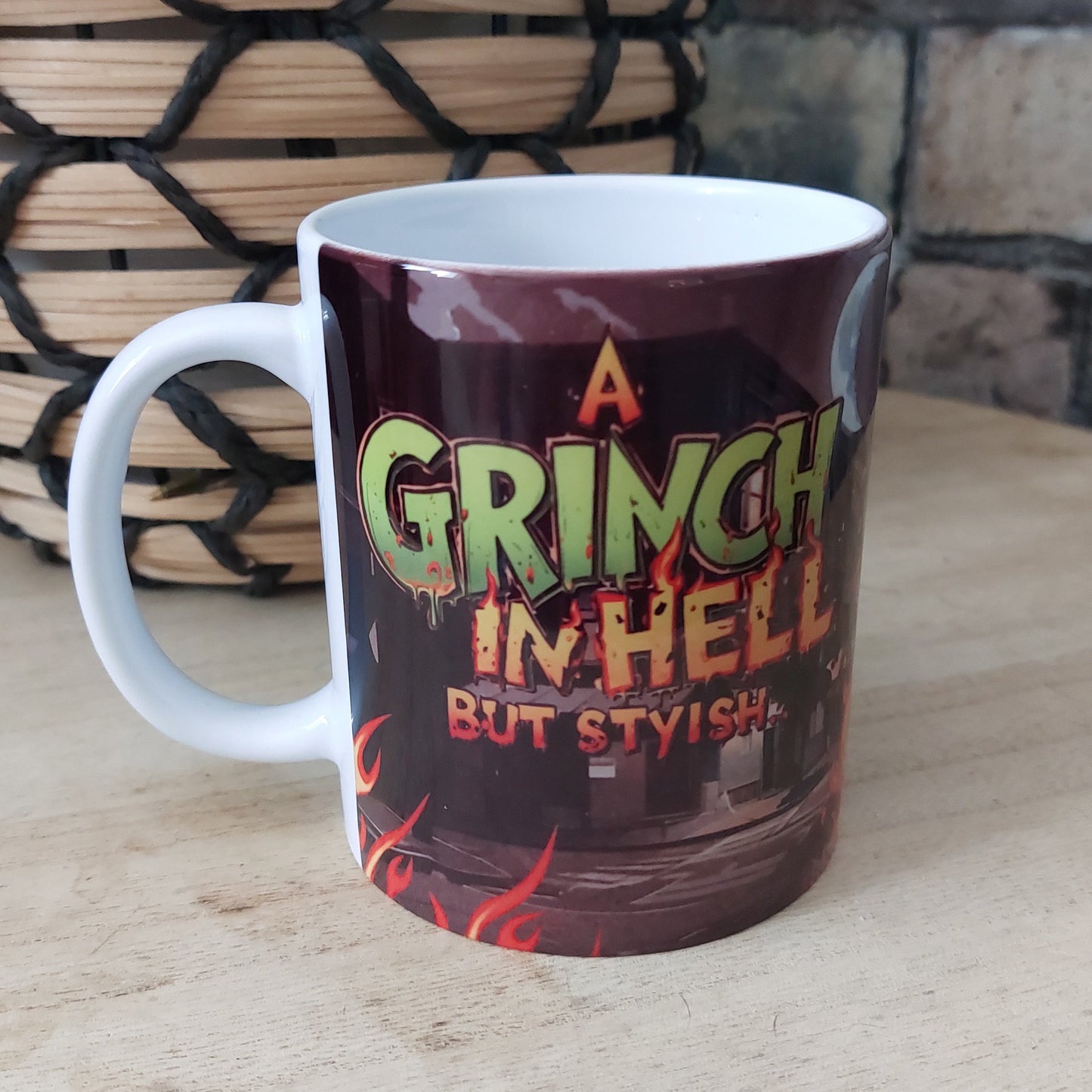 Mug Original – Personnage Vert Version Biker Infernal – Style Dark & Geek