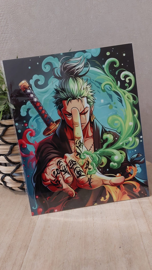 Plaque décorative en métal – Samouraï mystique & katana