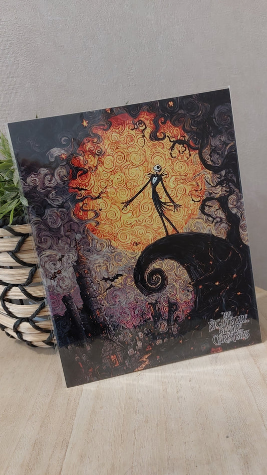 Plaque décorative en métal – Conte macabre & colline en spirale